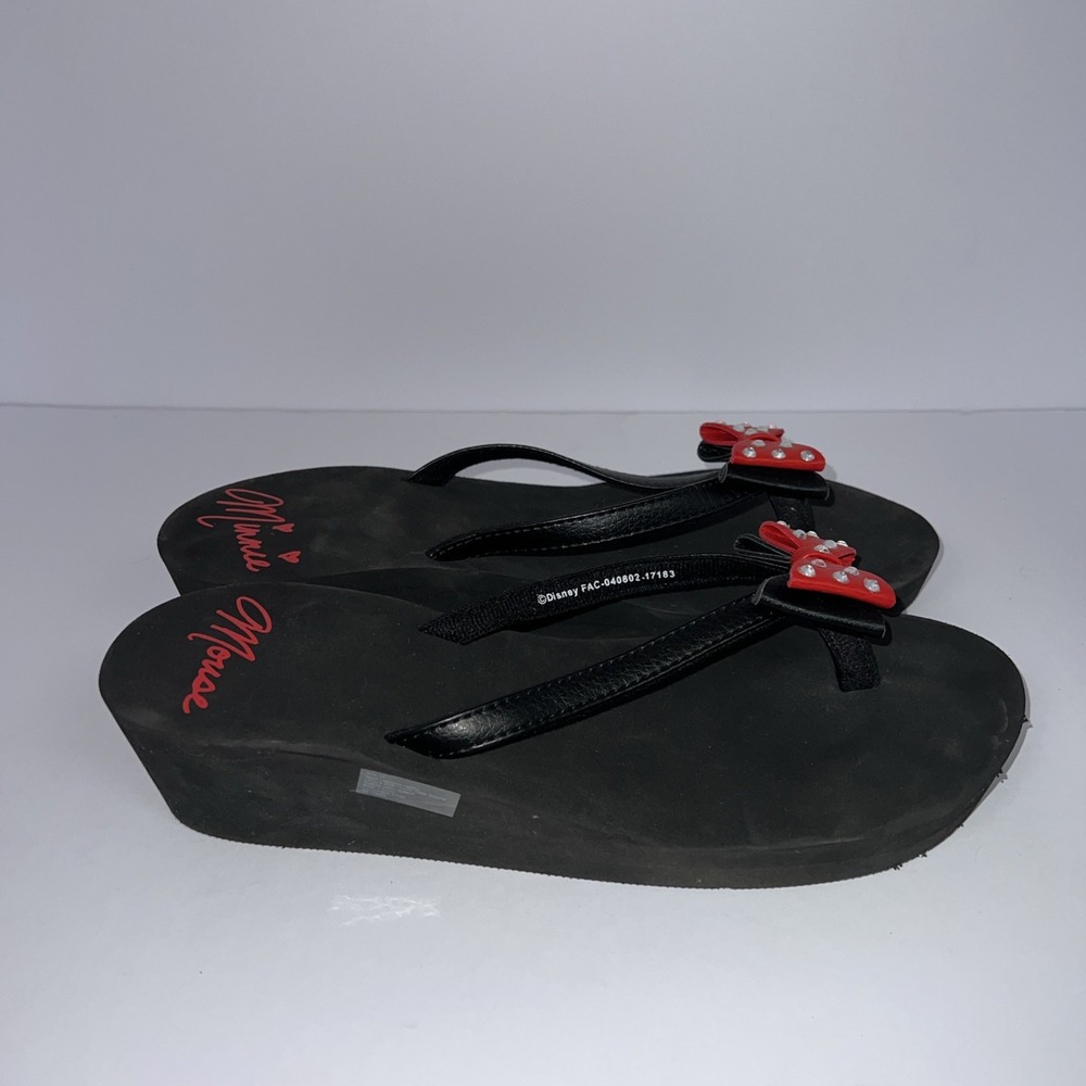 Disney Parks Minnie Mouse Wedge Sandals Women's Size 10 - Picture 3 of 10